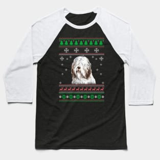 Cute Bearded Collie Dog Lover Ugly Christmas Sweater For Women And Men Funny Gifts Baseball T-Shirt